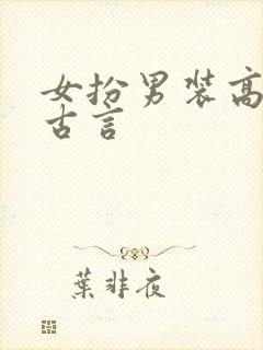 女扮男装高质量古言封面