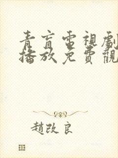青盲电视剧在线播放免费观看高清