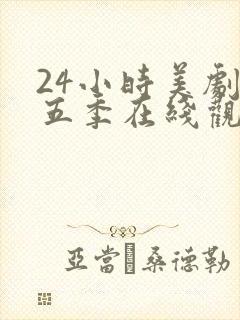 24小时美剧第五季在线观看全集免费高清封面