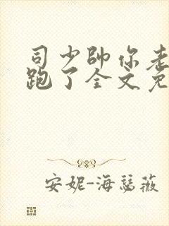 司少帅你老婆又跑了全文免费阅读
