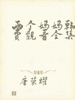 两个妈妈韩剧免费观看全集电视剧封面