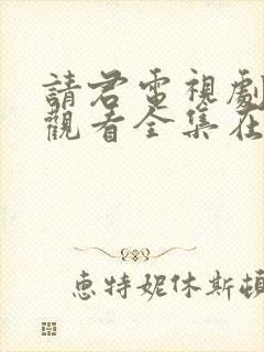 请君电视剧免费观看全集在线播放