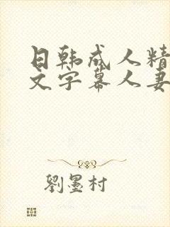 日韩成人精品中文字幕人妻