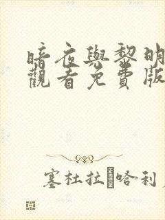 暗夜与黎明在线观看免费版高清