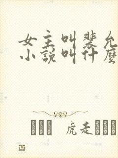 女主叫裴允歌的小说叫什么名字