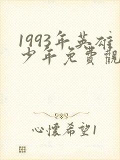 1993年英雄少年免费观看高清