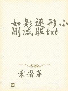 如影逐形小说无删减版txt