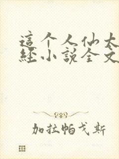 这个人仙太过正经小说全文免费阅读封面
