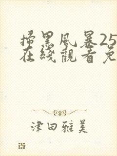 扫黑风暴25集在线观看免费完整版