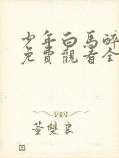 少年白马醉春风免费观看全集40集封面