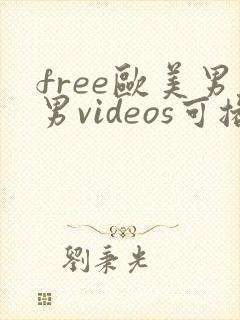 free欧美男男videos可播放