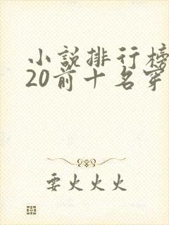 小说排行榜2020前十名穿越完结