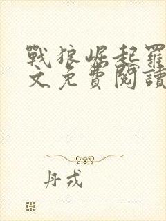 战狼崛起罗铮全文免费阅读 小说
