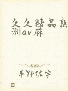 久久精品熟女亚洲av麻