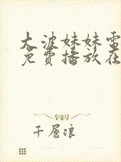 大波妹妹电视剧免费播放在线观看全集封面