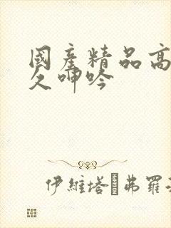 国产精品高潮久久呻吟