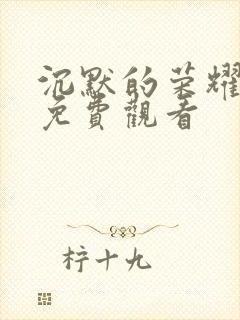 沉默的荣耀40免费观看