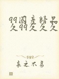 99国产精品久久99久久久封面