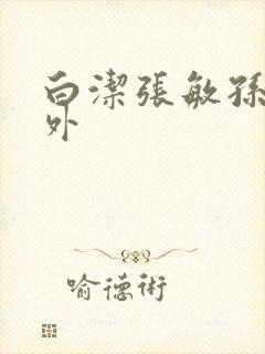 白洁张敏孙倩番外
