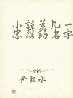 小说叶凡一门十忠烈的名字