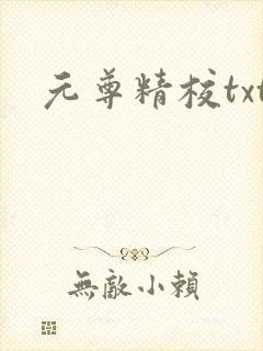 元尊精校txt封面