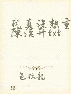 我真没想重生啊陈汉升txt封面