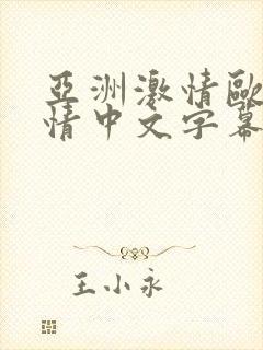 亚洲激情欧美激情中文字幕