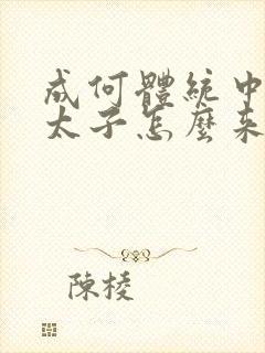 成何体统中的小太子怎么来的
