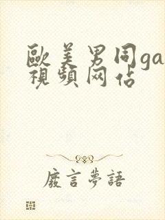 欧美男同gay视频网站