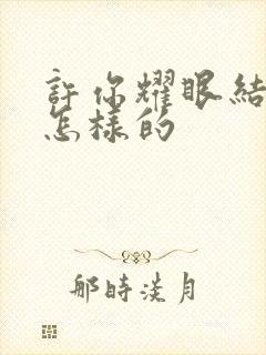许你耀眼结局是怎样的