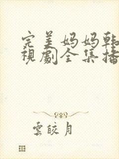 完美妈妈韩剧电视剧全集播放