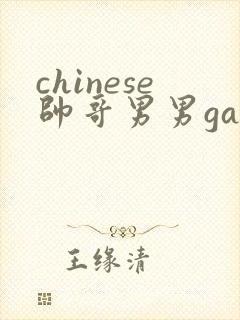 chinese帅哥男男gaygay网站