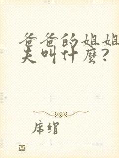 爸爸的姐姐的丈夫叫什么?