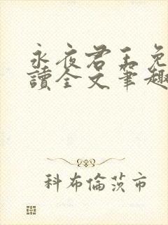 永夜君王免费阅读全文笔趣阁封面