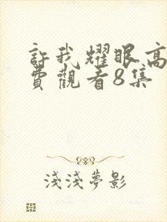 许我耀眼高清免费观看8集