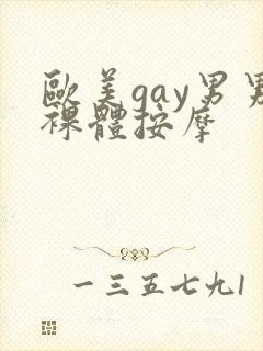 欧美gay男男裸体按摩