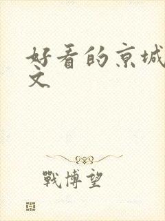 好看的京城高干文