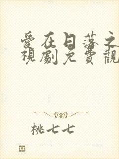 爱在日落之前电视剧免费观看