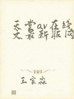 天堂av在线中文最新版网