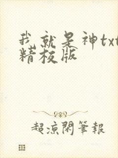 我就是神txt精校版