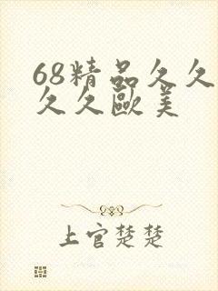 68精品久久久久久欧美封面