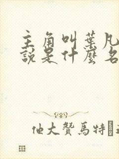 主角叫叶凡的小说是什么名字