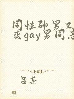 同性帅男又粗又爽gay男同志