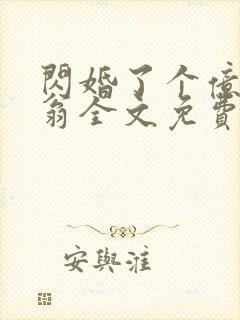 闪婚了个亿万富翁全文免费封面