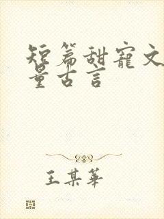 短篇甜宠文高质量古言