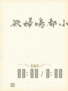 欲妇鸣都小说封面