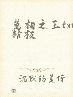 万相之王txt精校