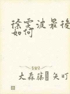 徐雯波最后结局如何