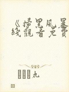 《扫黑风暴》在线观看免费完整版