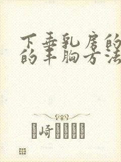 下垂乳房的有效的丰胸方法